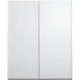Leen Bakker Schuifdeurkast Bergamo - wit - 221x178,5x66,6 cm aanbieding