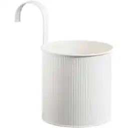 Leen Bakker Balkonplantenbak Semmie - off-white metaal - 26x20x16 cm aanbieding