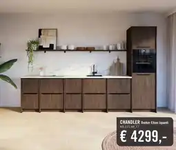 Keukendepot CHANDLER Donker Eiken Japandi aanbieding