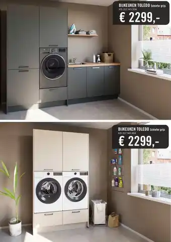 Keukendepot BIJKEUKEN TOLEDO Schiefer grijs aanbieding
