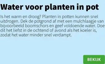 Intratuin Water voor planten in pot aanbieding