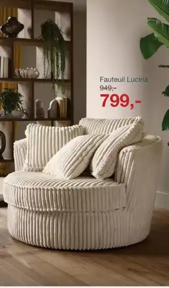 IN.HOUSE Fauteuil Luciria aanbieding