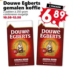 CoopCompact Douwe Egberts gemalen koffie aanbieding