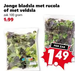 CoopCompact Jonge bladsla met rucola of met veldsla aanbieding