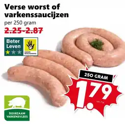 CoopCompact Verse worst of varkenssaucijzen aanbieding