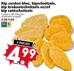 CoopCompact Kip cordon bleu, kipschnitzels, kip krokantschnitzels en/of kip satéschnitzels aanbieding
