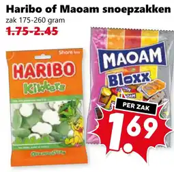 CoopCompact Haribo of Maoam snoepzakken aanbieding
