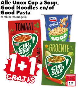 CoopCompact Alle Unox Cup a Soup, Good Noodles en/of Good Pasta aanbieding