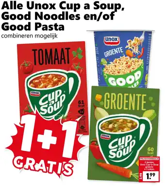 CoopCompact Alle Unox Cup a Soup, Good Noodles en/of Good Pasta aanbieding