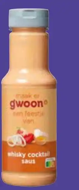 Coop g'woon whiskey cocktailsaus aanbieding