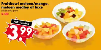 Coop Fruitbowl meloen medley of luxe meloen/mango, aanbieding