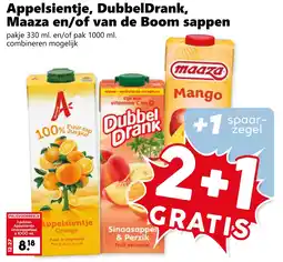 CoopCompact Appelsientje, DubbelDrank, Maaza en/of van de Boom sappen aanbieding