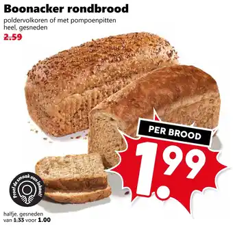 Coop Boonacker rondbrood aanbieding