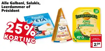 Coop Alle Galbani, Salakis, Leerdammer of Président aanbieding