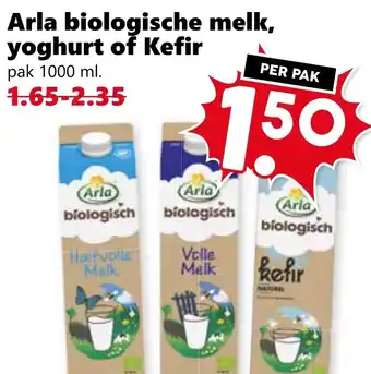 Coop Arla biologische melk, yoghurt of Kefir aanbieding