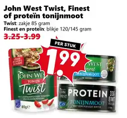 Coop John West Twist, Finest of protein tonijnmoot aanbieding