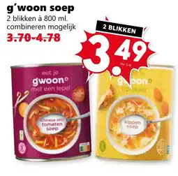 Coop g'woon soep aanbieding