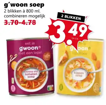 Coop g'woon soep aanbieding