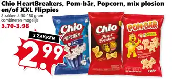 Coop Chio HeartBreakers, Pom-bär, Popcorn, mix plosion en/of XXL Flippies aanbieding