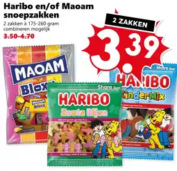Coop Haribo en/of Maoam snoepzakken aanbieding