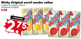 Coop Wicky Original en/of zonder suiker aanbieding