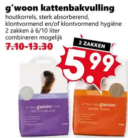 Coop g'woon kattenbakvulling aanbieding