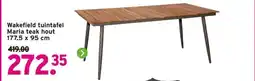 GAMMA Wakefield tuintafel Maria teak hout 177.5 x 95 cm aanbieding