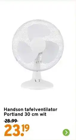 GAMMA Handson tafelventilator Portland 30 cm wit aanbieding
