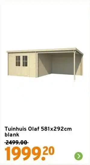 GAMMA Tuinhuis Olaf 581x292cm blank aanbieding