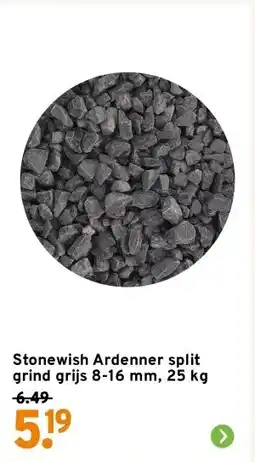 GAMMA Stonewish Ardenner split grind grijs 8-16 mm, 25 kg aanbieding