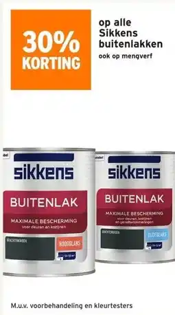 GAMMA 30% KORTING op alle Sikkens buitenlakken ook op mengverf aanbieding