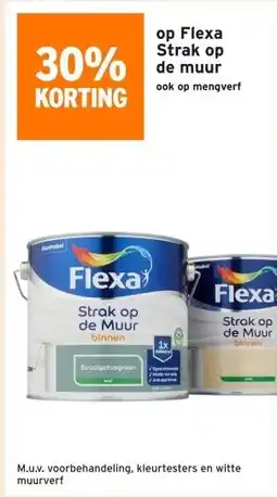 GAMMA 30% KORTING op Flexa Strak op de muur ook op mengverf aanbieding