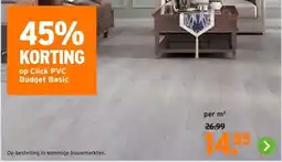 GAMMA 45% KORTING op Click PVC Budget Basic aanbieding