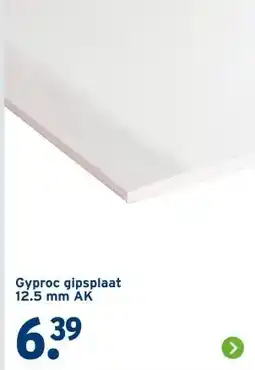 GAMMA Gyproc gipsplaat 12.5 mm AK aanbieding