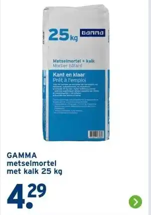 GAMMA GAMMA metselmortel met kalk 25 kq aanbieding