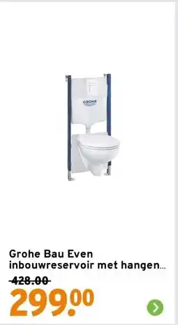 GAMMA Grohe Bau Even inbouwreservoir met hangend toilet 5-in-1 aanbieding