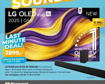EP Beerepoot LG OLED evo Al G5 4K Televisie (OLED65G56LS) aanbieding