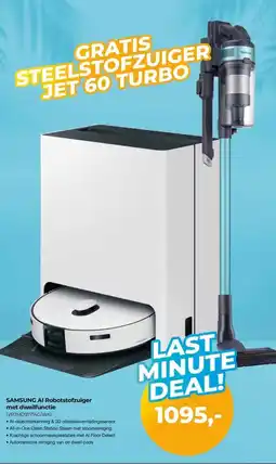 EP Beerepoot SAMSUNG AI Robotstofzuiger met dweilfunctie aanbieding