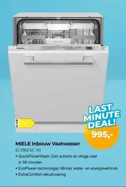 EP Beerepoot MIELE Inbouw Vaatwasser (G 5163 SC VI) aanbieding
