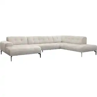 Budget Home Store Bank Roos longchair groot links + 2.5-zits + hoekziteiland groot rechts aanbieding
