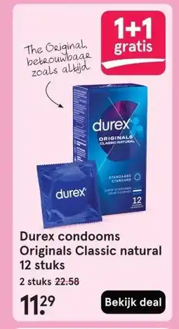 Etos Durex condooms Originals Classic natural 12 stuks aanbieding