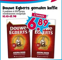 Boon`s Markt Douwe Egberts gemalen koffie aanbieding