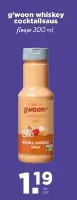 Boon`s Markt g'woon whiskey cocktailsaus aanbieding