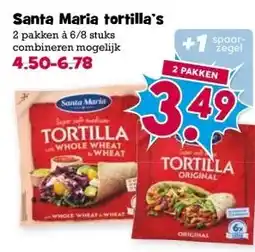 Boon`s Markt Santa Maria tortilla's aanbieding
