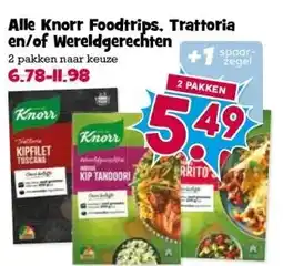 Boon`s Markt Alle Knorr Foodtrips. Trattoria en/of Wereldgerechten aanbieding