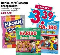Boon`s Markt Haribo en/of Maoam snoepzakken aanbieding