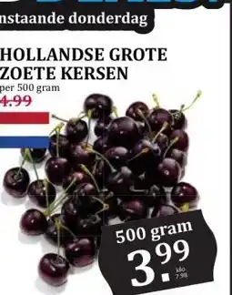 Boon`s Markt HOLLANDSE GROTE ZOETE KERSEN aanbieding