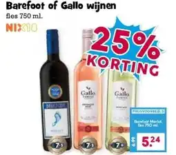 Boon`s Markt Barefoot of Gallo wijnen aanbieding
