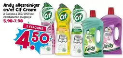 Boon`s Markt Andy allesreiniger en/of Cif Cream aanbieding