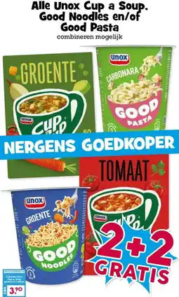 Boon`s Markt Alle Unox Cup a Soup, Good Noodles en/of Good Pasta aanbieding